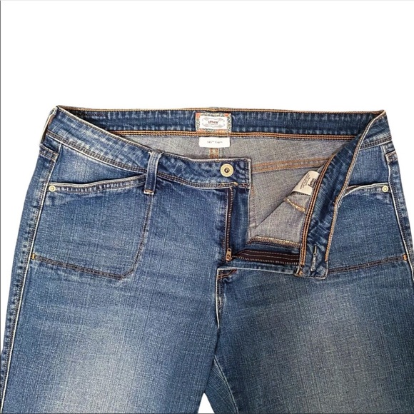 LEVI’S 545 Capri Jeans Mid-Rise Medium Wash - Picture 7 of 10